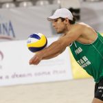 Piotr Kantor of Poland receives the ball